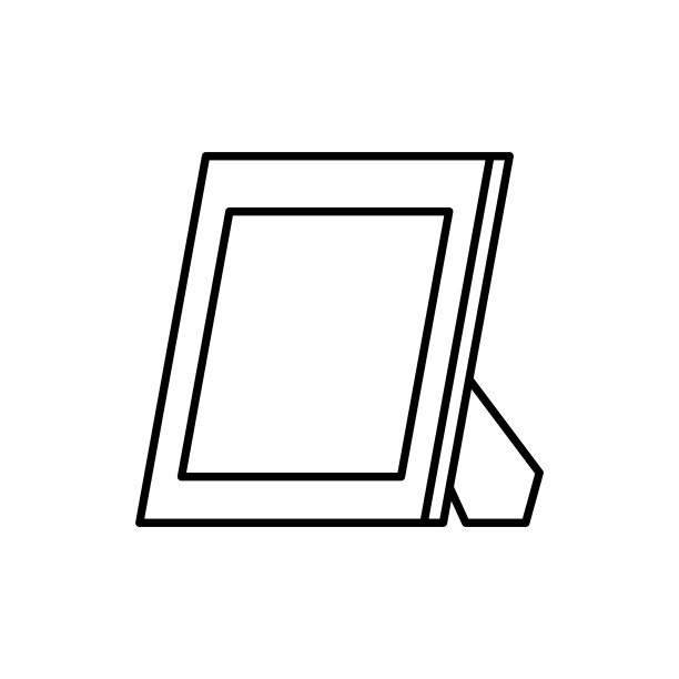 轮廓简单的相框图标在黑色。每股收益10 . .矩形相框标志。孤立的框架……向量模板…装饰你的家，家人…用于移动，应用程序，设计，web，开发，ui, ux, gui。图片下载