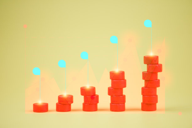 玩具方块图表步骤，空标签图标，商业投资过程和成功图片下载