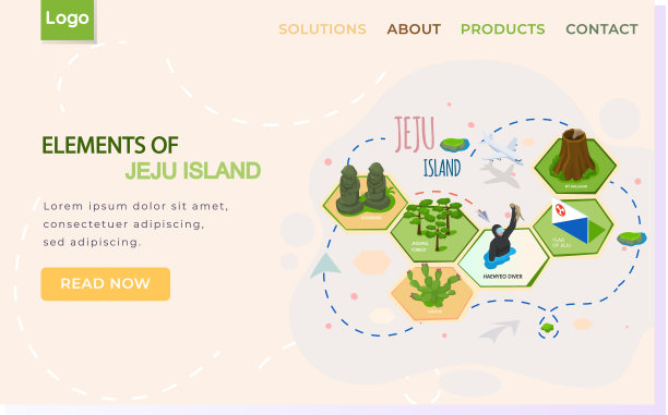 欢迎来到韩国济州岛，这里是传统的地标、象征。拥有传统景点的韩国土地图片下载