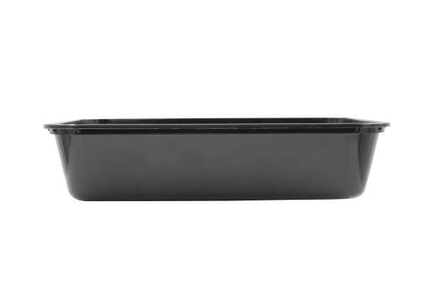 白色背景上的透明塑料盖食品包装盒图片下载