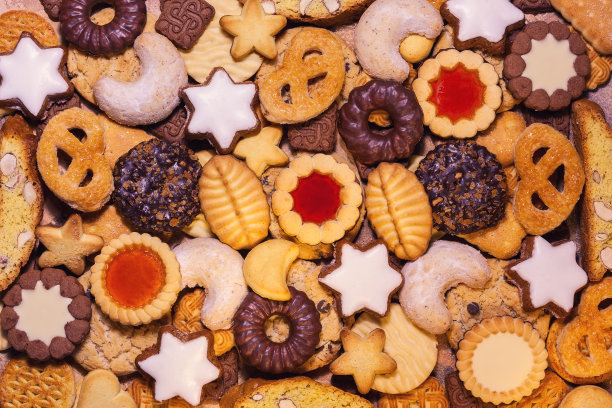 各种各样的圣诞饼干图片下载