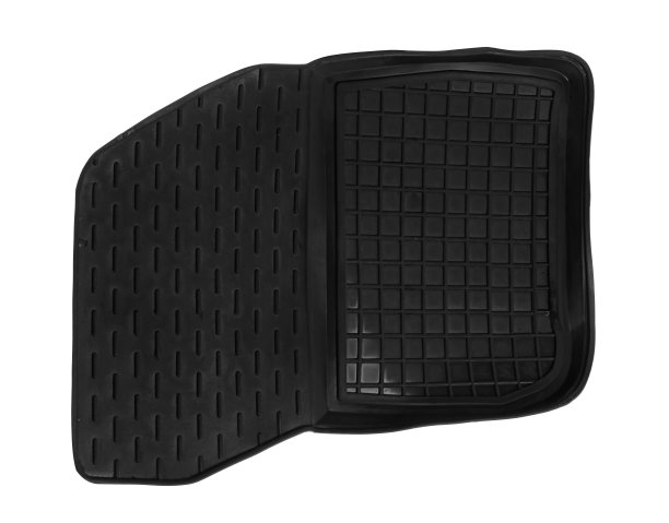 黑色橡胶汽车垫上隔离白色图片下载