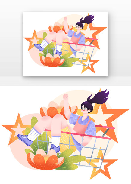 女孩购物图片下载