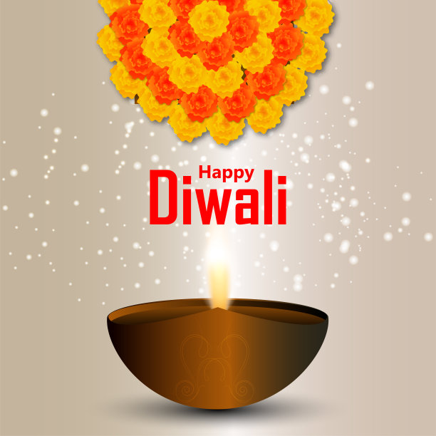 排灯节的光庆祝贺卡排灯节图片下载