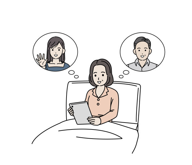 中年妇女在住院期间上网图片下载