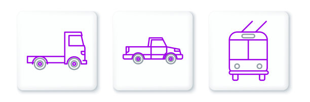 设线无轨电车，送货货车图片下载