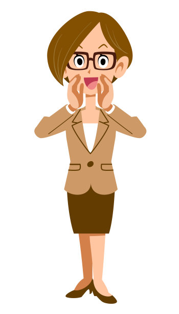 戴眼镜的女商人大声喊叫图片下载