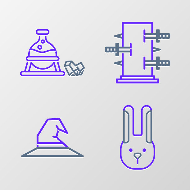 套线兔与耳朵女巫帽子树干图片下载