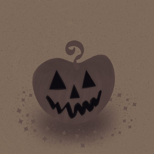 棕色恐怖万圣节南瓜图片下载
