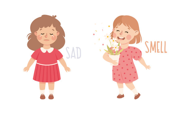 小女孩表现出悲伤、哭泣和气味图片下载