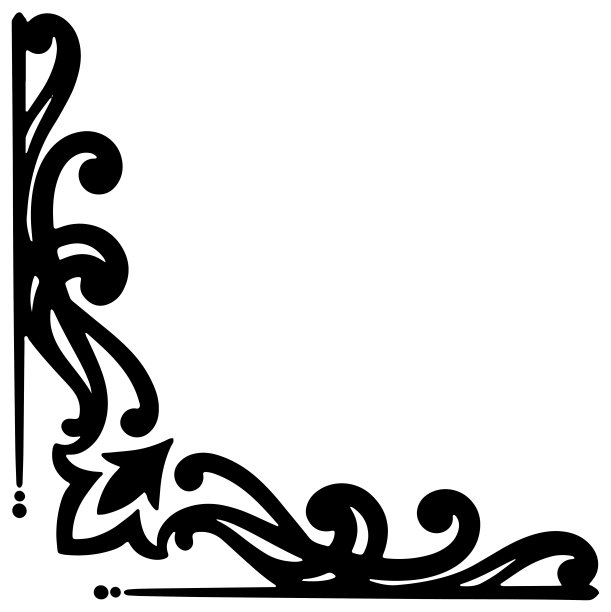 单色的树叶和植物优雅的框架单独矢量材料图片下载