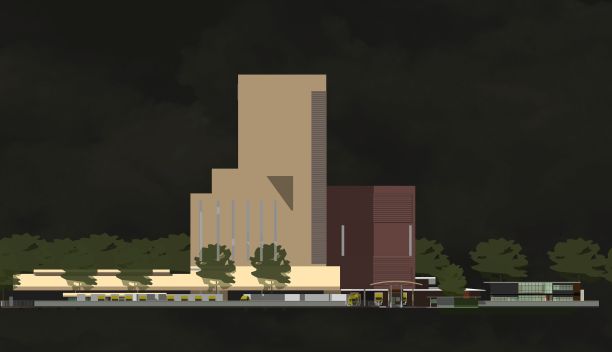 建筑工程三维插图图片下载