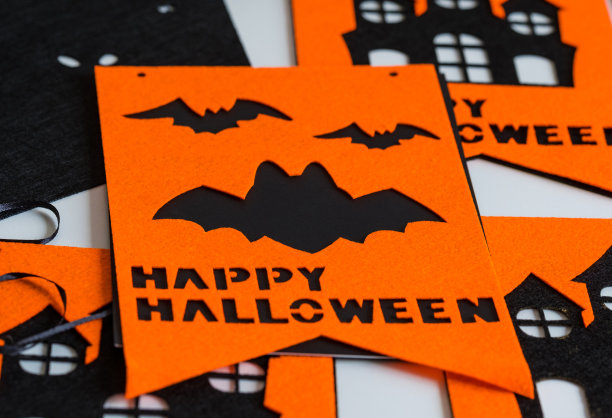 万圣节喜庆的花环或横幅图片下载