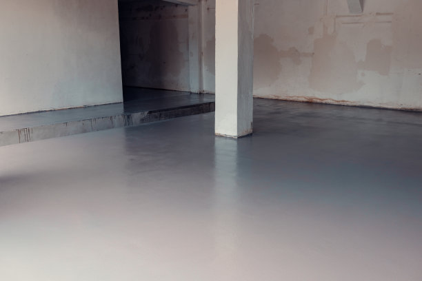 新建筑的景观与新砂混凝土地板图片下载