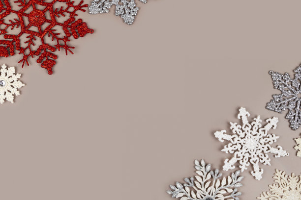 圣诞装饰品。平的。图片下载