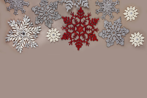 圣诞装饰品。平的。图片下载