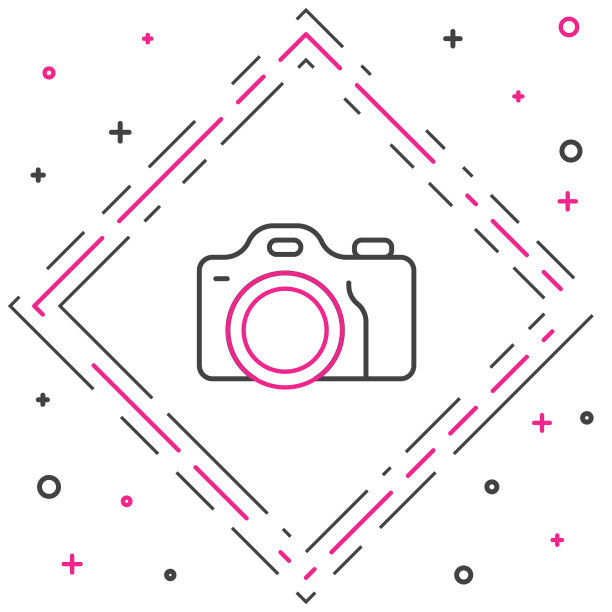 行照片相机图标隔离在白色图片下载