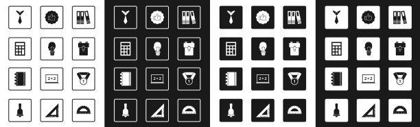 设置办公室文件夹灯泡的概念图片下载