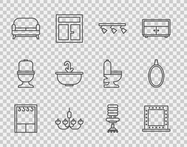 设置线衣柜化妆镜与灯光led图片下载