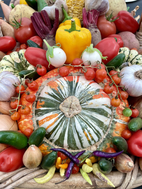 一束新鲜蔬菜。图片下载