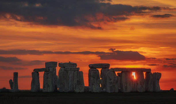 日落巨石阵秋分图片下载