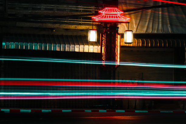 中国的晚上。图片下载