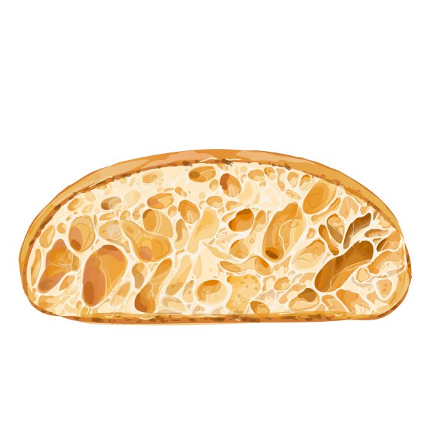 切片面包。一片全麦面包。面包店，一块烤面包丁。现实的例子形象。图片下载