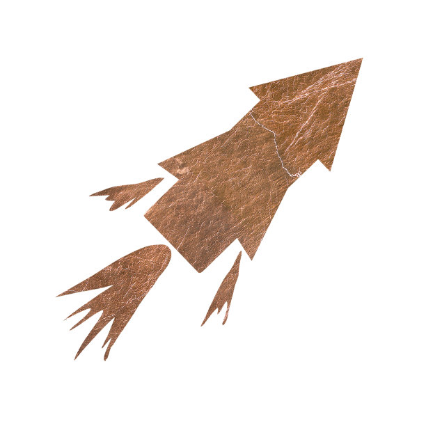 金色的太空火箭。水彩插图。孤立在白色背景上。为设计。图片下载