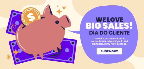 平dia做客户横向销售横幅图片下载