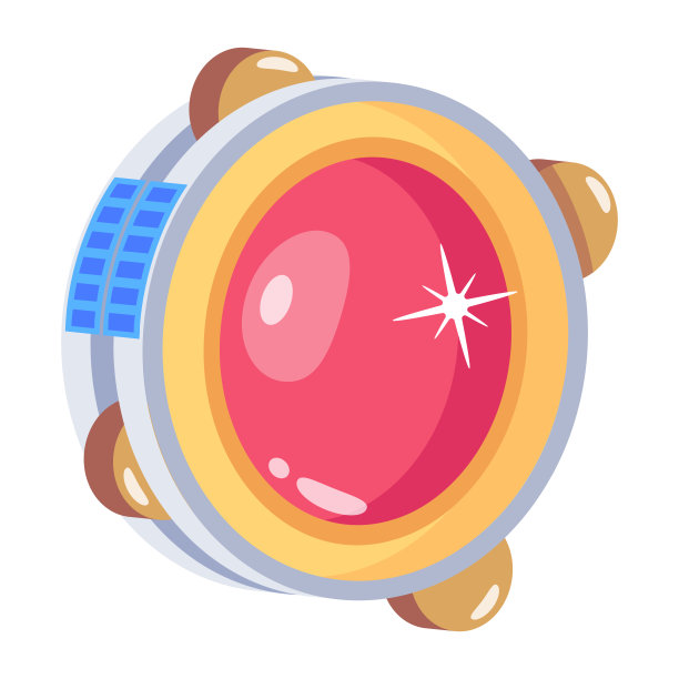 一个手鼓平面可编辑图标设计图片下载