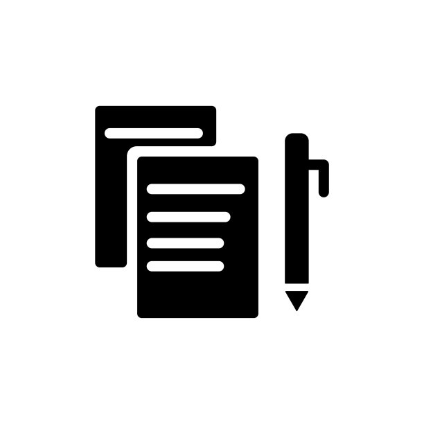 钢笔图标和纸。办公文具。该图标可用于应用程序图标，网页图标，信息图表。在各种类型的纸上打印。可编辑的中风。设计模板向量图片下载