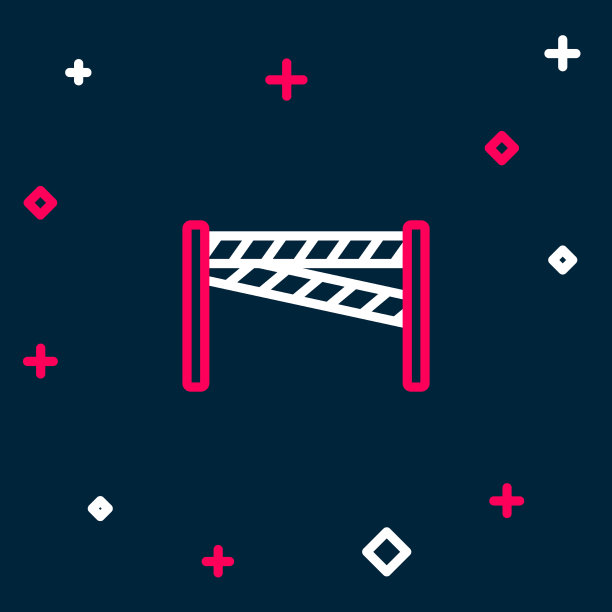 线犯罪现场图标孤立在蓝色背景图片下载