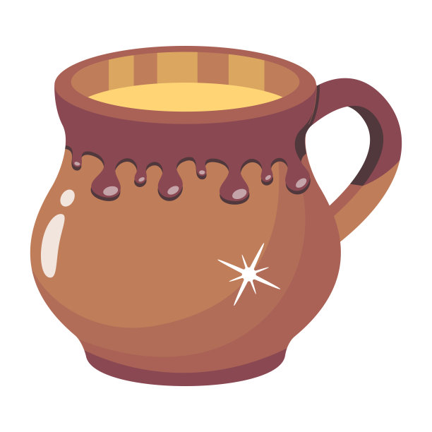 墨西哥罐子扁平风格矢量素材图片下载