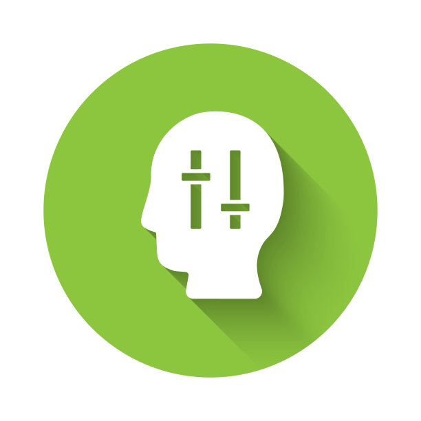 白色解决了心理学图标中的问题图片下载