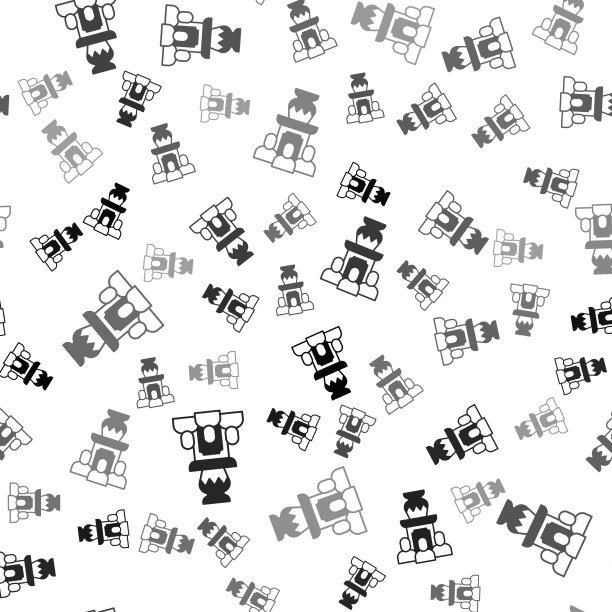 黑色拍卖古代花瓶图标隔离无缝图片下载