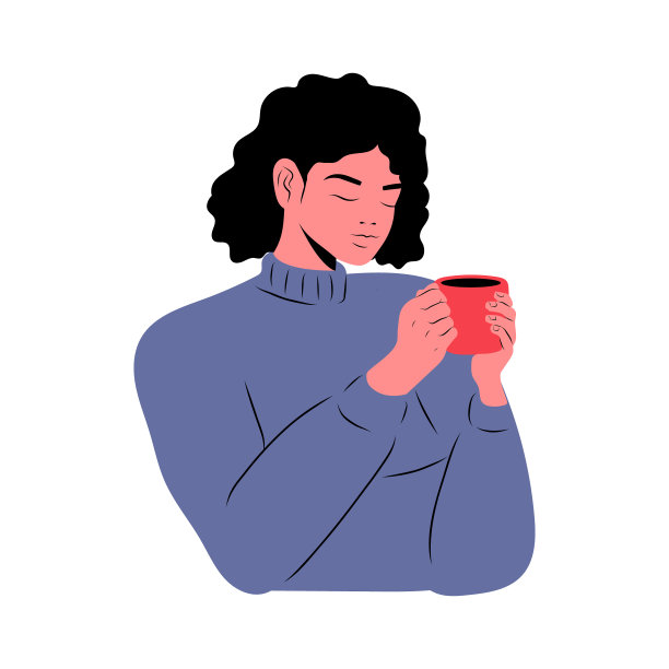 拿着玻璃水的女人插画。妇女喝矿泉水健康。图片下载