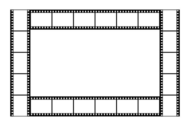 薄膜条框平面风格矢量插图图片下载