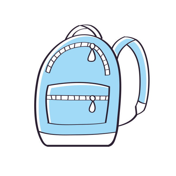 蓝色书包或旅行背包图片下载