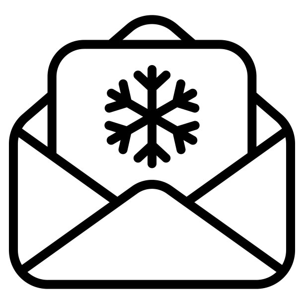 字母图标，圣诞节和庆祝活动。大纲符号集合。可编辑的矢量设计图片下载