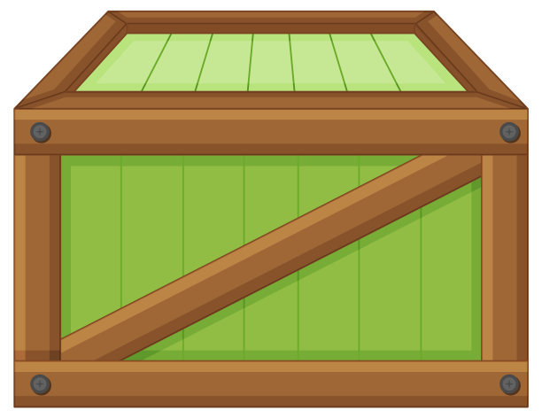 白色背景的木箱图片下载