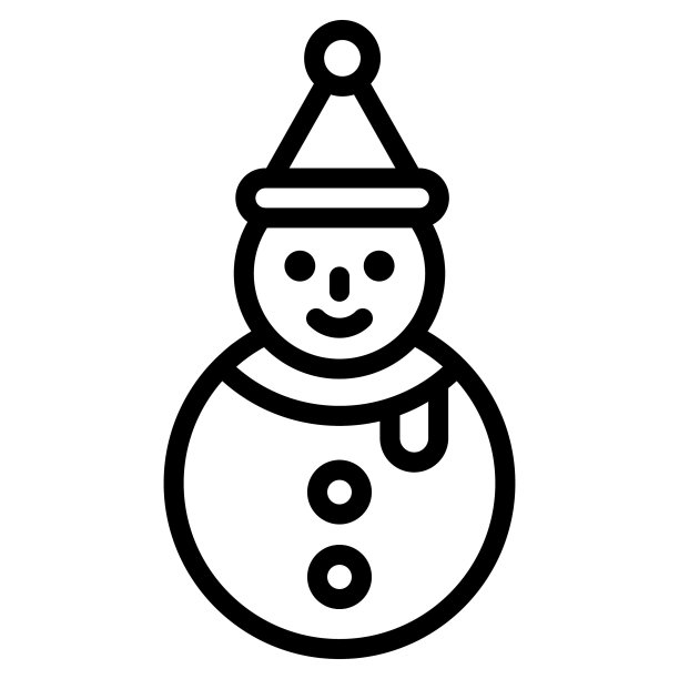 雪人的图标，圣诞节和庆祝活动。大纲符号集合。可编辑的矢量设计图片下载