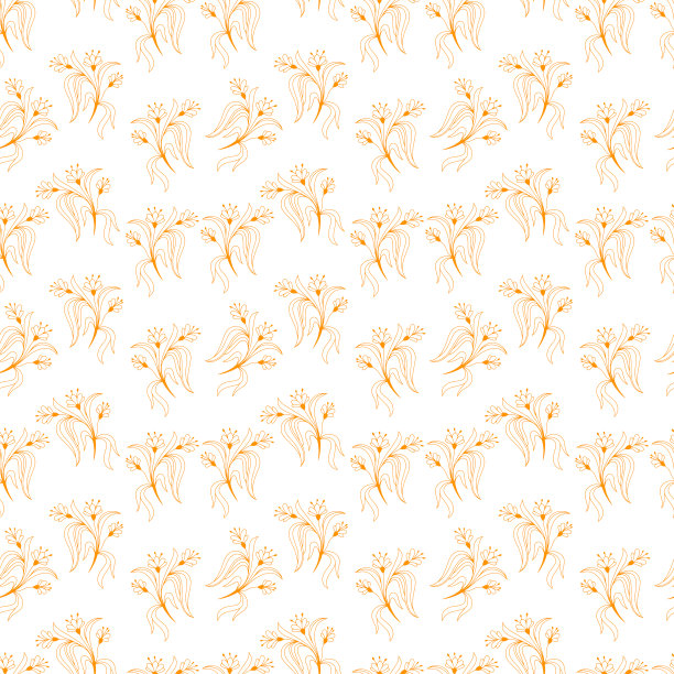 花无缝隙的图案孤立。卡通矢量股票插图。每股收益10图片下载