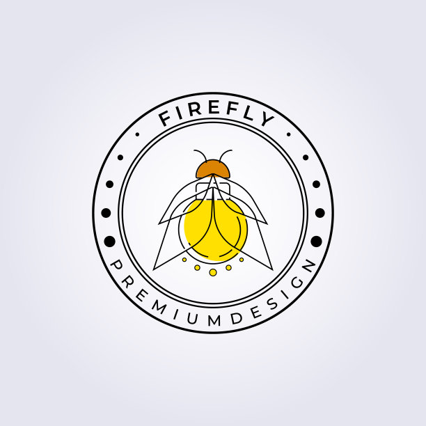 萤火虫标志矢量插画设计图片下载