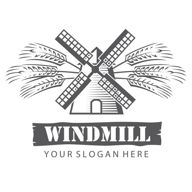 风车和麦穗图片下载