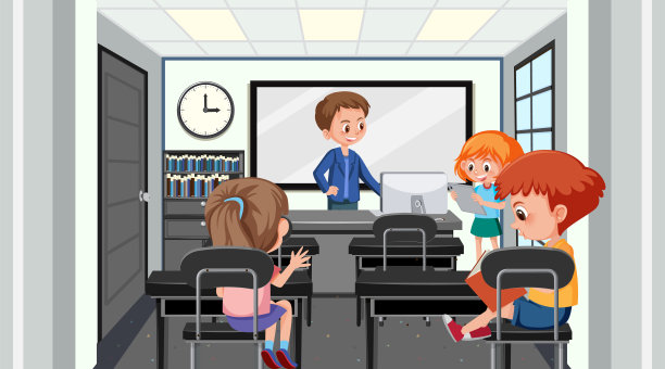 学校的教室里有学生图片下载