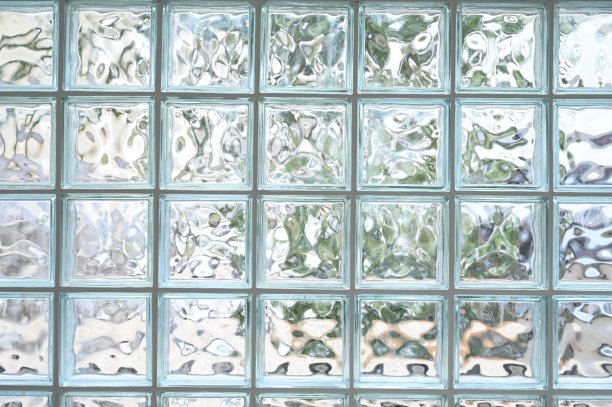 玻璃砌块墙体背景，室内设计图片下载