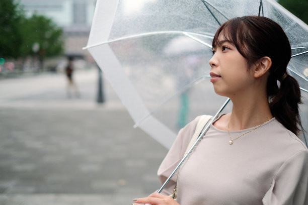 下雨天的女人图片下载