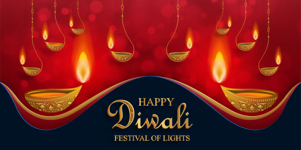 节日排灯节和排灯节卡片。印度的灯节图片下载