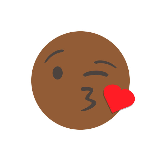 亲吻的心，用来传达一声再见给一个很亲近的人。有趣的黄色的表情符号。微笑的表情符号人物设计。孤立在白色背景中。向量表情符号。网络接口图片下载