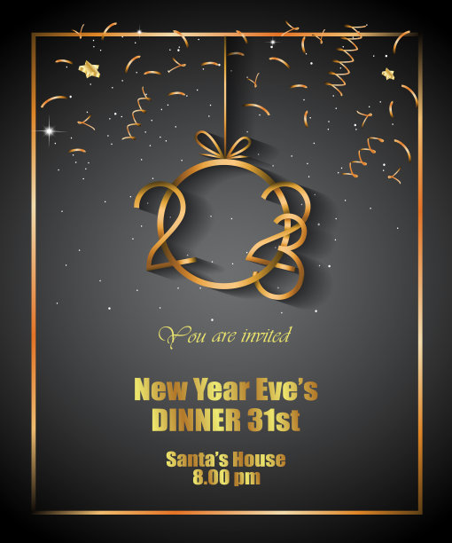 2023新年快乐背景为您的节日邀请、节日海报、贺卡。图片下载